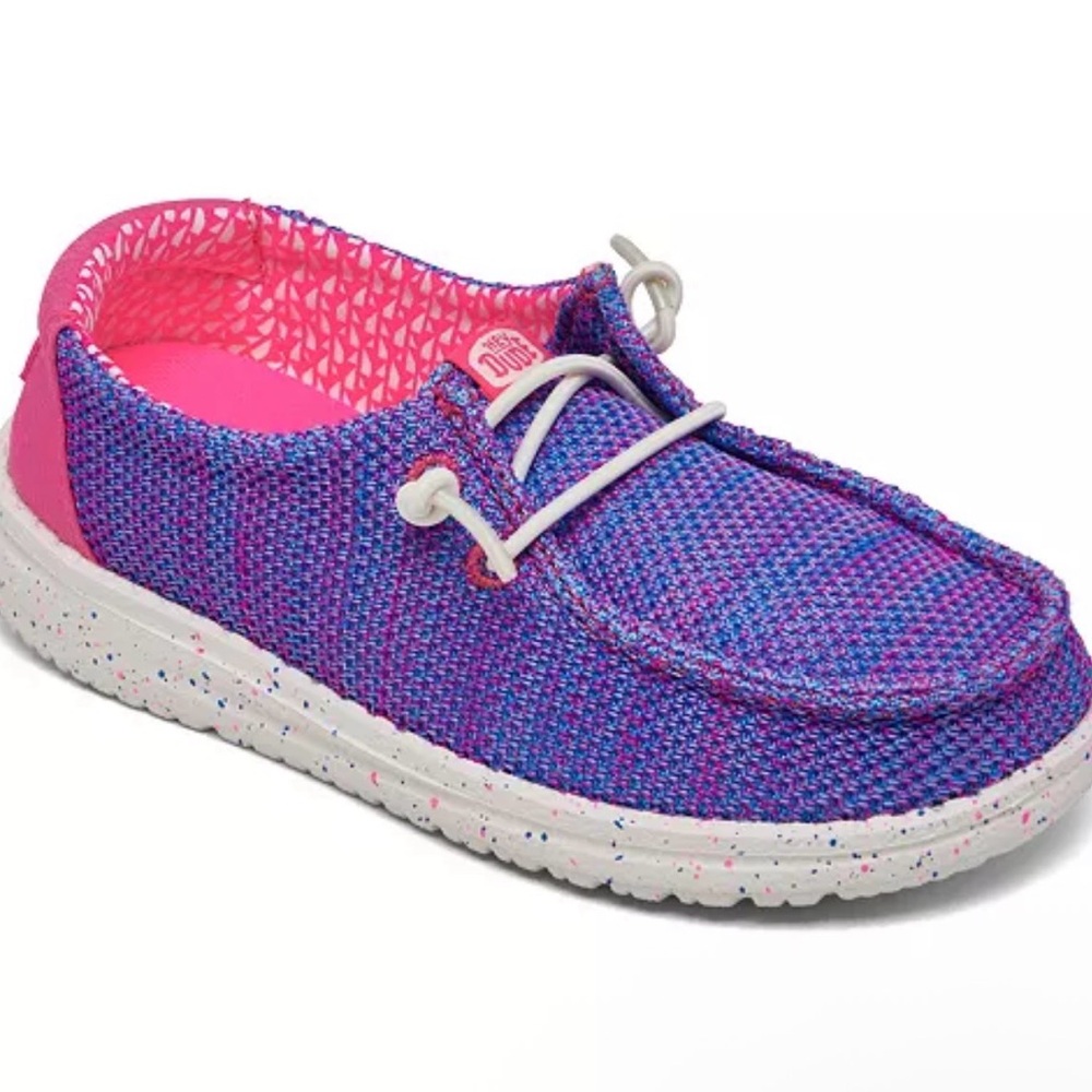 Hey Dude Kids' Vibrant Pink and Blue Sneakers